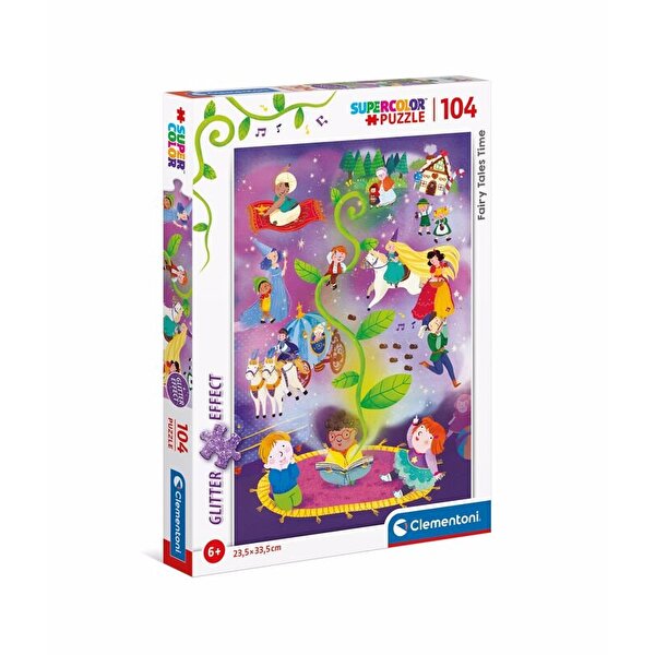 Clementoni Glitter Puzzle Fairy Tales Time 104 Parça