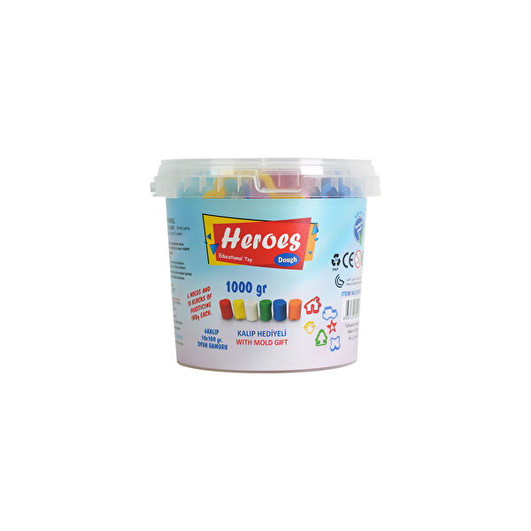 Kovalı 10 Renk Oyun Hamuru 1000 Gr. ve 6 Kalıp