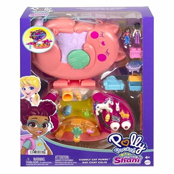 Polly Pocket Çanta Olabilen Micro Oyun Setleri Cuddy Cat HGT16