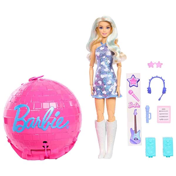 Barbie Team Barbie Roll & Reveal Pop Yıldızı Bebek ve Aksesuarları JMK19