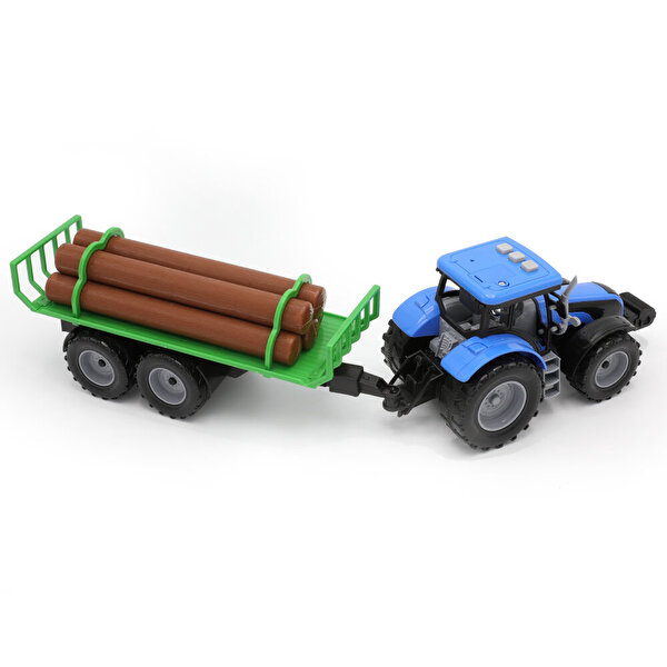 Pilli Odunlu Traktör Mavi