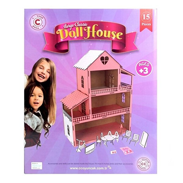 Ahşap Kalpli Ev 15 Parça