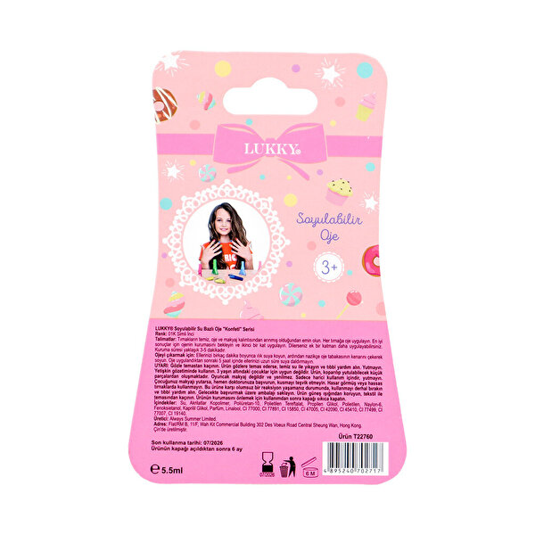 Lukky Su Bazlı Konfeti Parıltılı İnci Oje