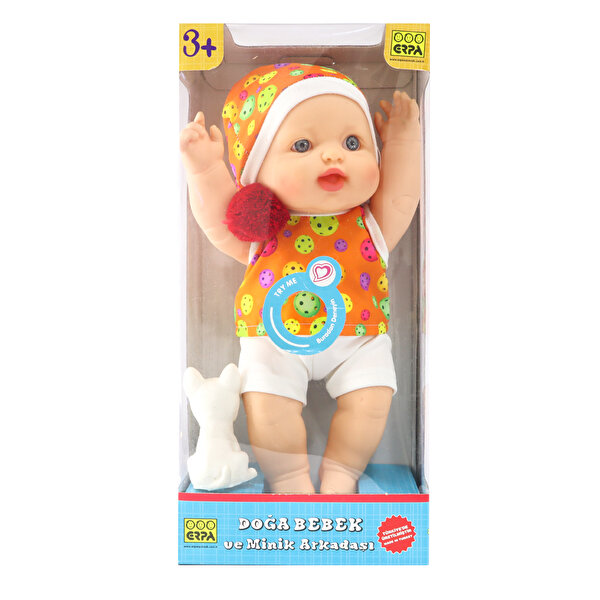 Doğa Et Bebek ve Minik Arkadaşı Turuncu Elbiseli