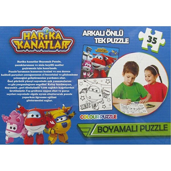 Harika Kanatlar Boyamalı Puzzle 35 Parça