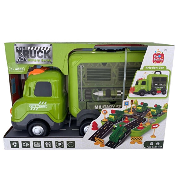Işıklı ve Sesli Askeri Araba Seti