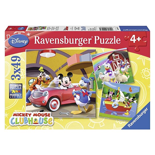 Ravensburger Puzzle 3x49 Parça Mickey Club House