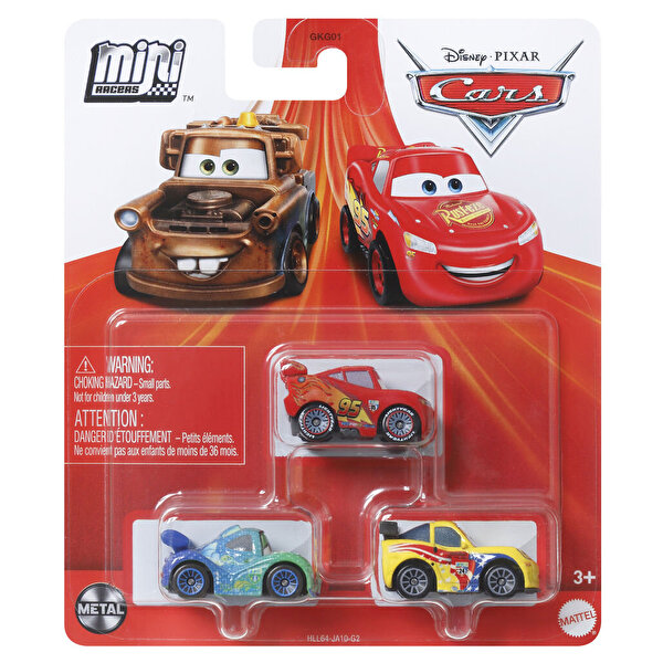 Cars Mini Karakter Arabalar Üçlü Paket HLL64