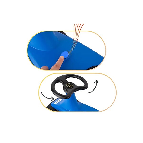 Sesli ve Işıklı Royal Swing Car Mavi