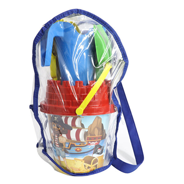 2015 Mas Resimli Çantalı Yuvarlak Kova Mavi