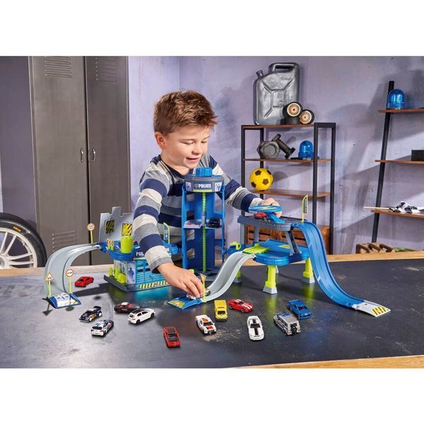 Majorette Büyük Polis İstasyonu Oyun Seti + 5 Metal Araç