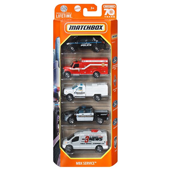 Matchbox Beşli Araba Seti MBX Service HFH14