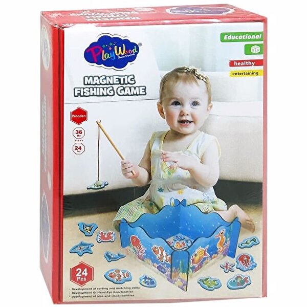 Ahşap Manyetik Tutmalı Balık Oyunu