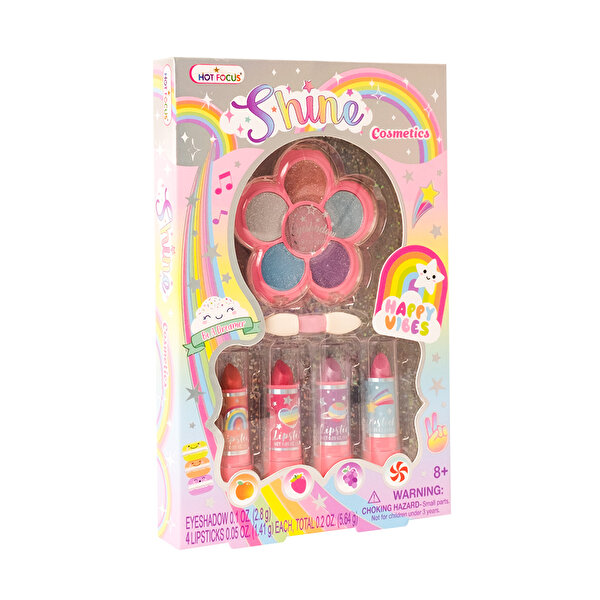 Hot Focus Rainbow Parıltılı Far ve Ruj Seti
