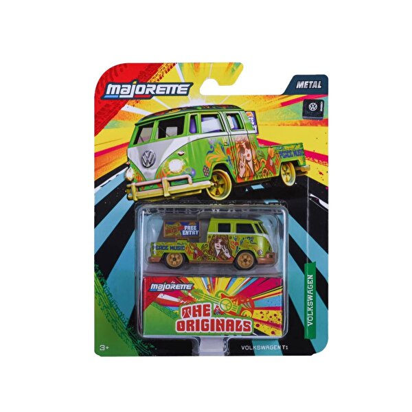 Majorette Volkswagen Deluxe Araba 1:64 Volkswagen T1 Yeşil