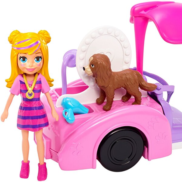 Polly Pocket ve Araçları Köpek Yıkama Servisi Seti GDM10