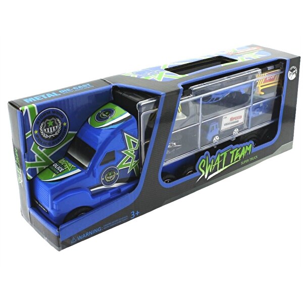 Taşınabilir Die Cast Metal Araçlı Polis Kamyonu BA-139C