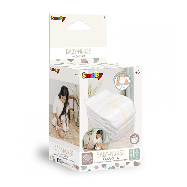 Baby Nurse Oyuncak Bebek Bezi 4 Adet