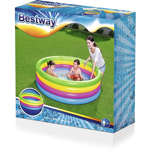 Bestway Çocuk Havuzu Neon Renkli 4 Bölmeli 157x46 cm.