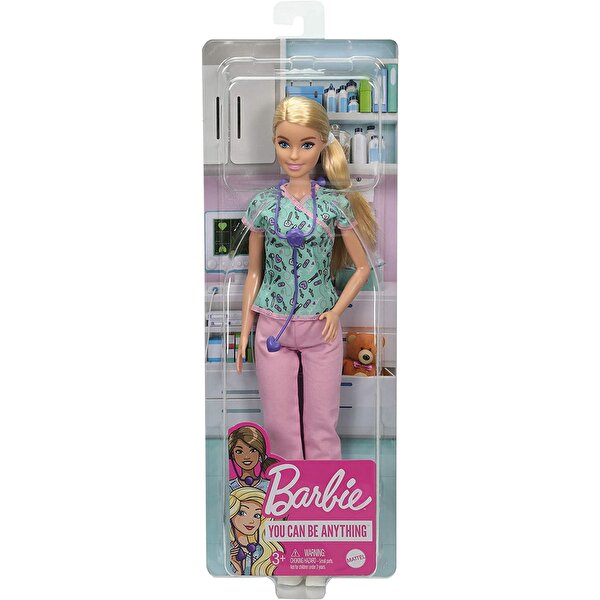 Barbie Kariyer Bebekleri Hemşire Bebek Sarı Saçlı GTW39