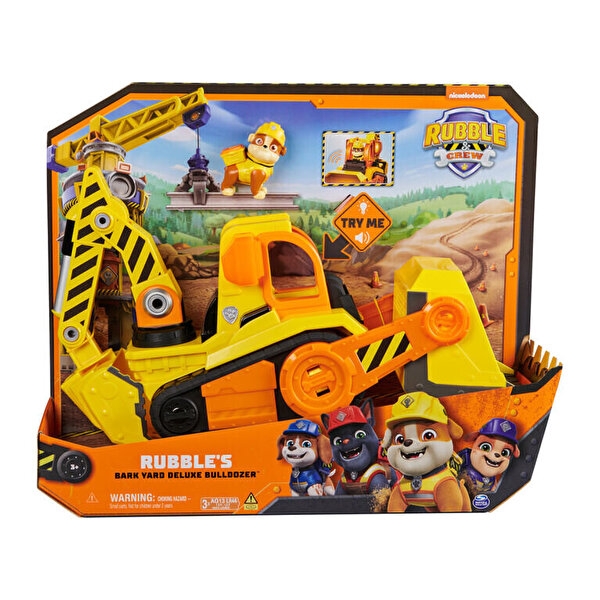 Paw Patrol Rubble and Crew Bark Yard Deluxe Buldozer İnşaat Kamyonu