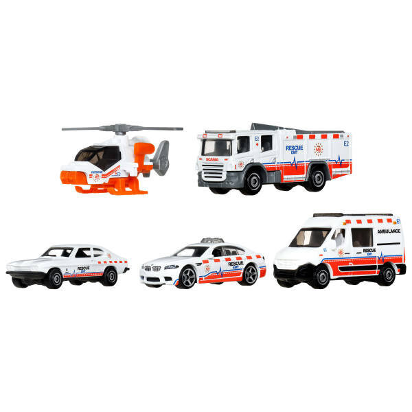 Matchbox Beşli Araba Seti Mbx Rescue V JBX25