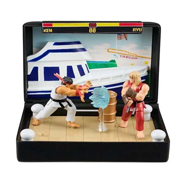 Console Heroes Super Street Fighter II Ken Stage Koleksiyon Dioraması