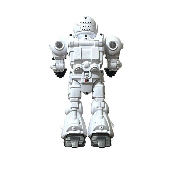 Sesli ve Işıklı Sporcu Beyaz Robot