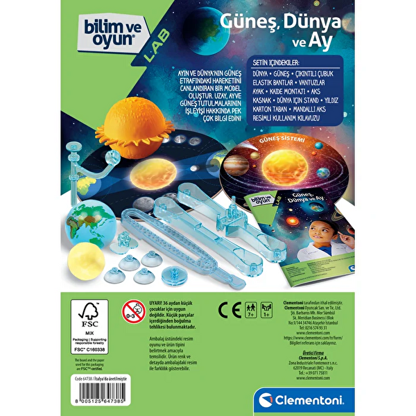 Clemetoni Bi̇li̇m ve Oyun Dünya, Güneş, Ay