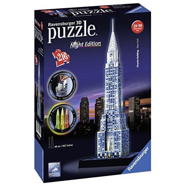 Chrysler Binası-Night Puzzle 3D 216 Parça