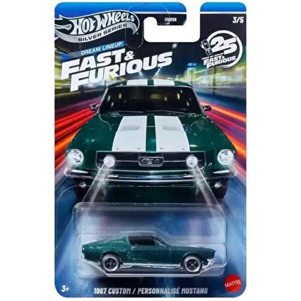 Hot Wheels Fast & Furious Temalı Arabalar 1967 Custom Mustang JNK49
