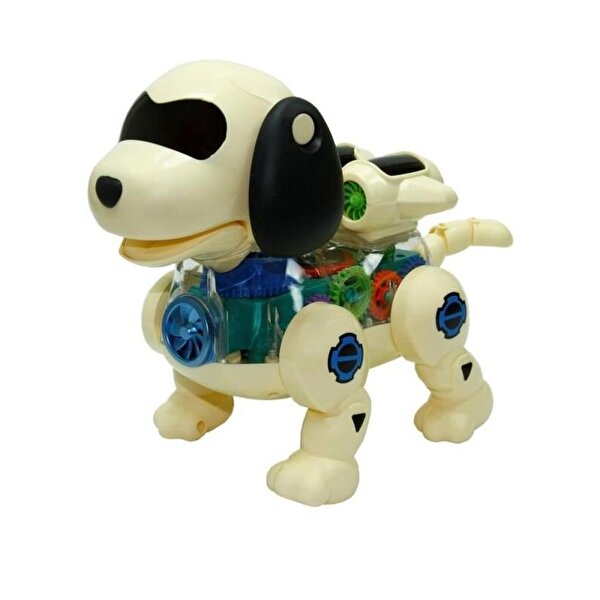 Işıklı, Müzikli ve Hareketli Krem Robot Köpek
