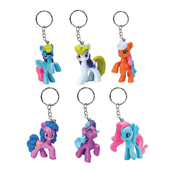 Küçük Pony ve Çıkartmalı Metal Anahtarlık