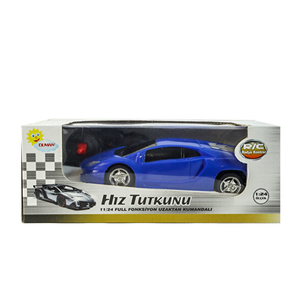 1:24 Ölçekli Uzaktan Kumandalı Full Fonksiyonlu Pilli Mavi Araba