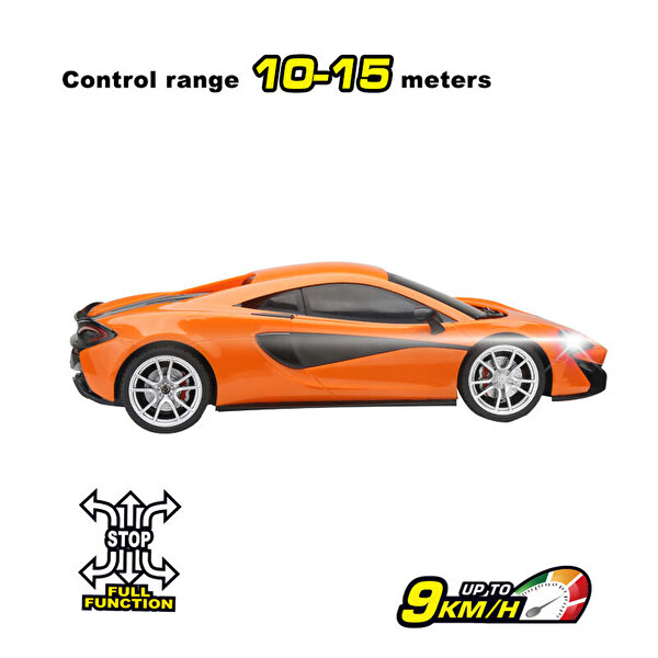1:16 Mclaren Uzaktan Kumandalı Işıklı Turuncu Araba