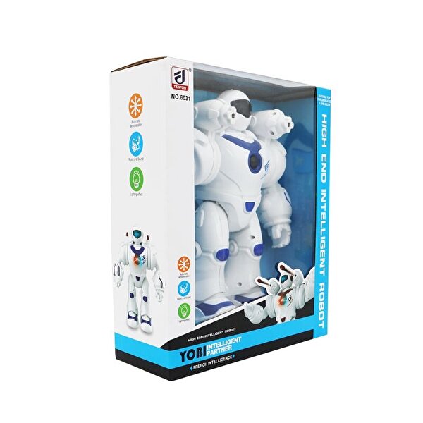 Sesli Ve Işıklı Savaş Robotu Mavi