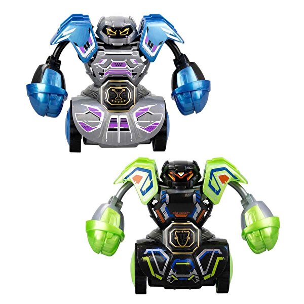 Silverlit Sesli ve Işıklı Uzaktan Kumandalı Robo Kombat Tornado 2’li Paket Siyah Gri