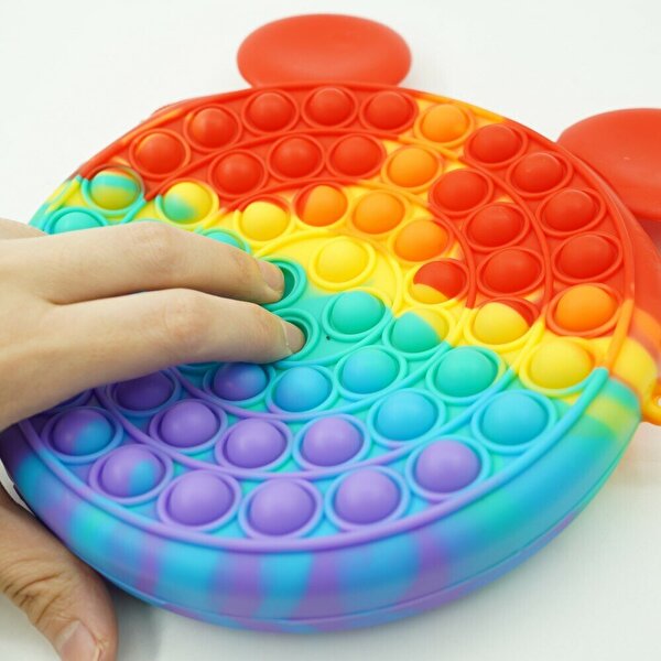 Gökkuşağı Pop It Çanta 19 cm.