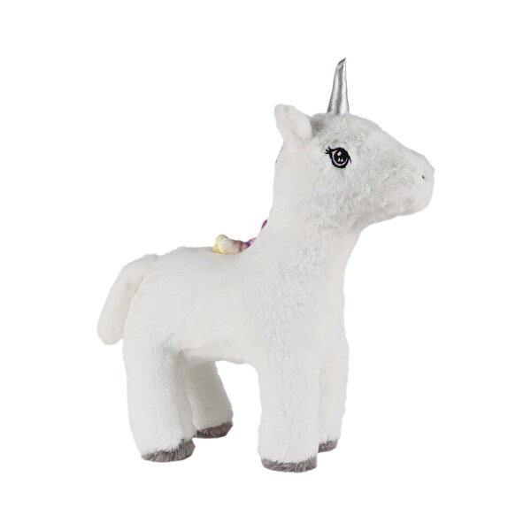 Valeria Unicorn Beyaz Gri Ayaklı Peluş