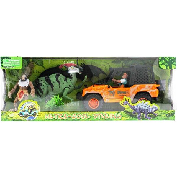 Dinozor Avcısı Jeepli Oyun Seti  D124-58