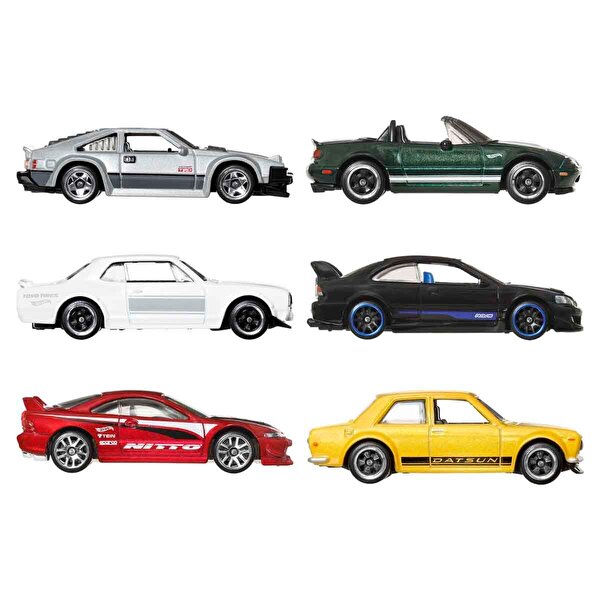 Hot Wheels Japon Temalı 1:64 6’lı Araba Seti JBY77