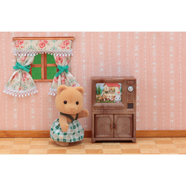 Sylvanian Families Ayı Kız Kardeş ve TV Set