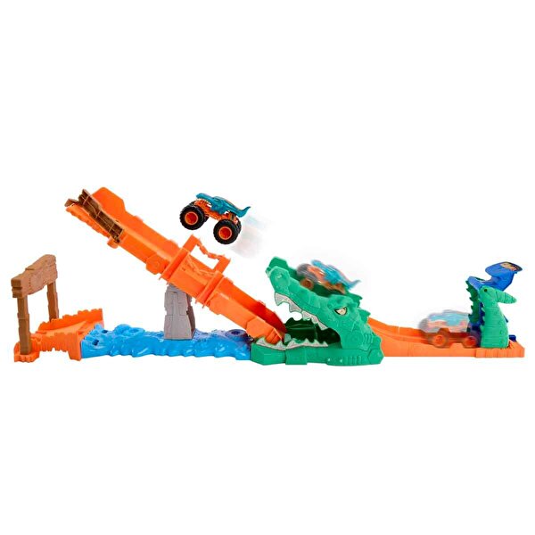 Hot Wheels Monster Trucks Timsahı Devir Oyun Seti JJN45