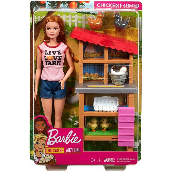 Barbie ve Meslekleri Oyun Setleri Tavuk Çiftliği Oyun Seti FXP15