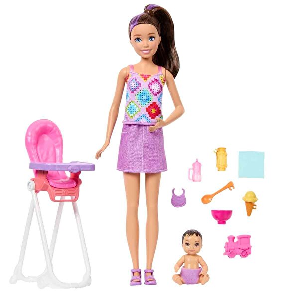 Barbie Skipper Bebek Bakıcısı Oyun Seti JJB44