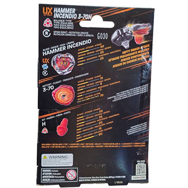 Beyblade 1’li Set UX H. Incendio 3-70H-TP1752