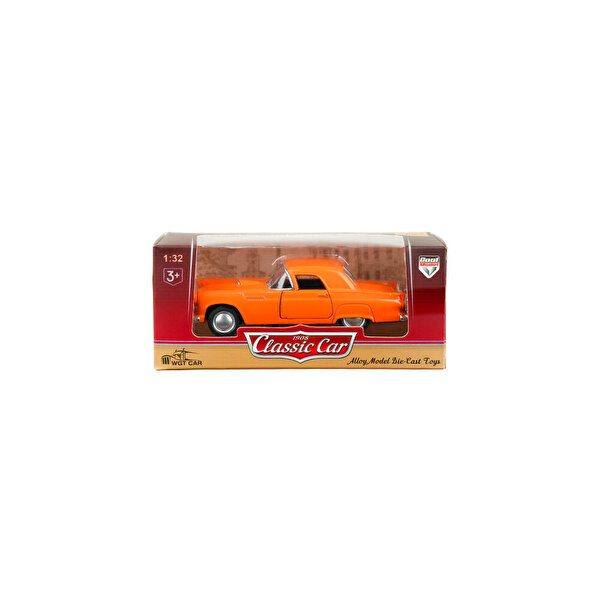 Die Cast 1:32 Klasik Çek Bırak Araba Turuncu
