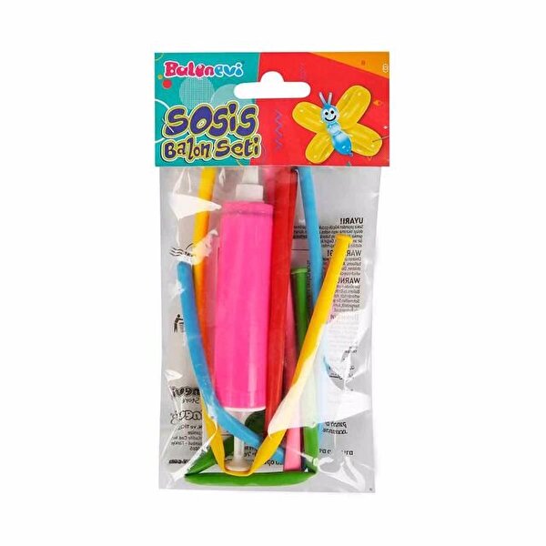 Sosis Şekilli Balon Seti Pembe