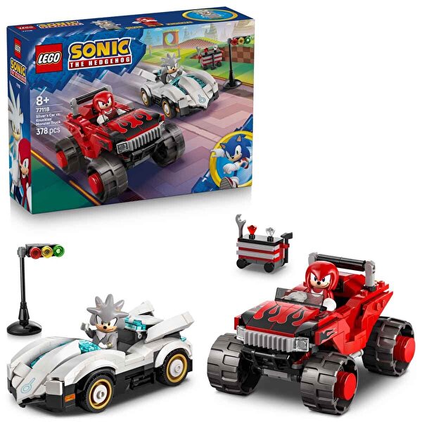 LEGO Sonic the Hedgehog Silver’ın Arabası Knuckles’ın Canavar Kamyonuna Karşı 77118