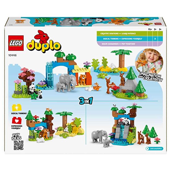 LEGO DUPLO Kasabası 3’ü 1 Arada Vahşi Hayvan Aileleri 10446